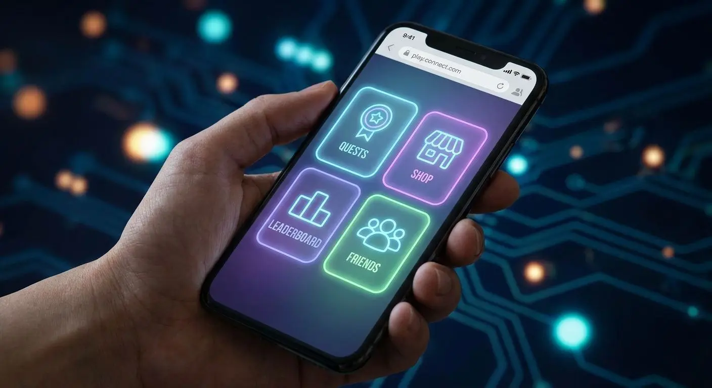 Smartphone mit mobiler Lobbyansicht für Browser-Nutzung