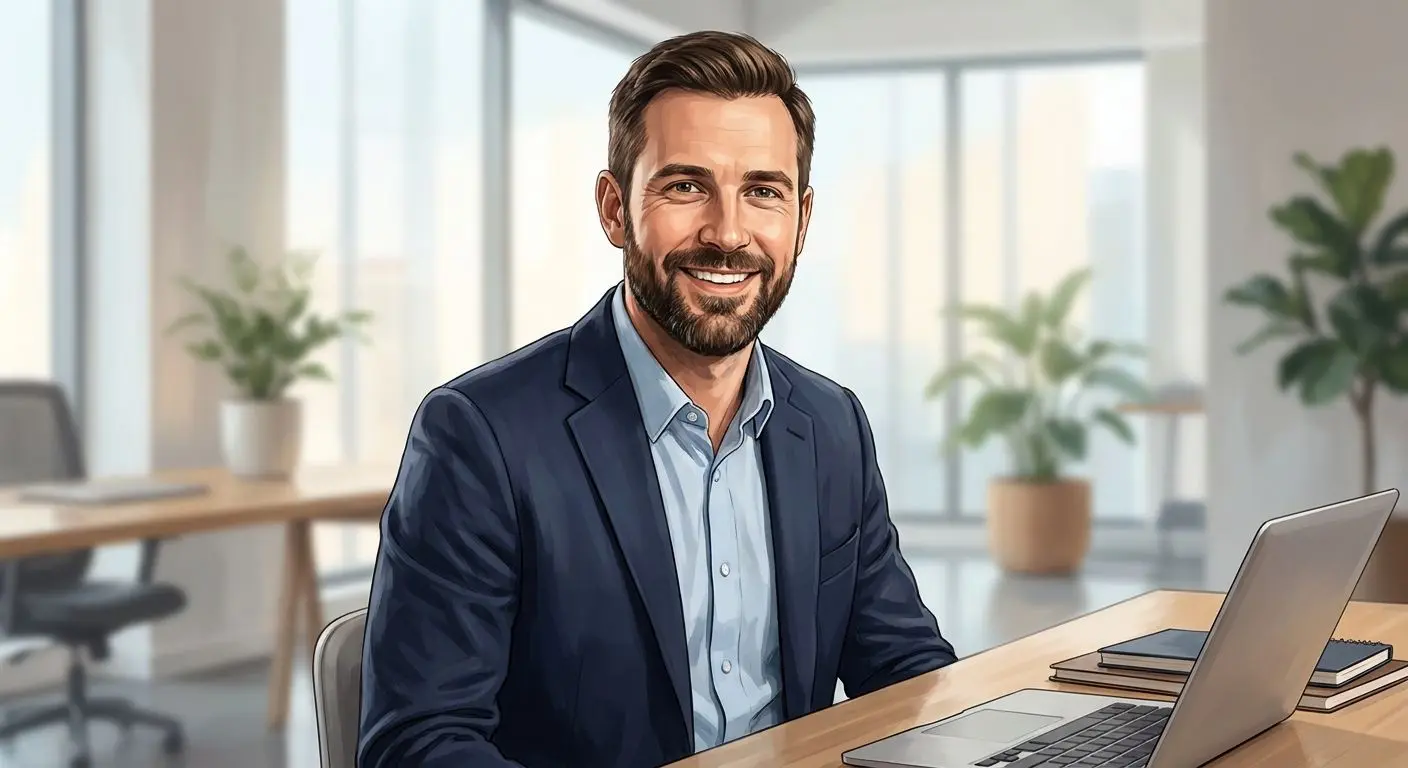 Professionelle Avatar-Illustration eines iGaming-Autors