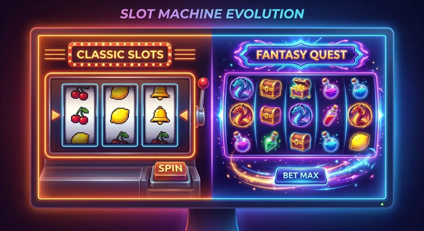 Vergleich verschiedener Slot-Typen auf einem Bildschirm