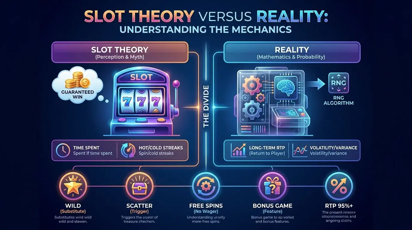 Grafische Erklärung zu RTP, Volatilität und Slot-Features